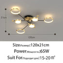 DecorBites™ Gold Frame LED Chandelier: Modern Lighting for Living Room, Bedroom - Indoor Fixture & Lustres