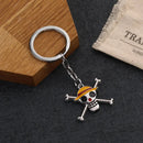 One Piece Keychain Luffy Ace Straw Hat Skull Logo Wanted Order Sanji Nami Robin Bag Keychain Character Toy Fan Gift