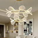 DecorBites™ LED Flower Chandelier: Luxury Acrylic Pendant Lamp for Modern Living, Bedroom, Kitchen, Dining Room