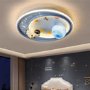 DecorBites™ Kids Moon Astronaut LED Ceiling Light for Eye Care in Blue Pink Carton Theme