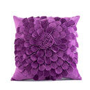 DecorBites™ 3D Velvet Flower Pillow Covers in Yellow Beige 45x45cm