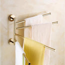 DecorBites™ Copper Swivel Towel Bars Wall Mounted Bathroom Towel Holder Rack Gold 32cm