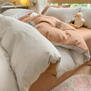 DecorBites™ Cozy Striped Cotton Bedding Set - Breathable & Soft Quilt Kit