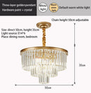 DecorBites™ Crystal Gold Black LED Chandelier: Modern Multi-Storey Pendant Lamp Lighting