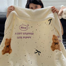DecorBites™ Cozy Fleece Blanket | Multi-Use Office & Home Shawl | Soft & Warm Blanket