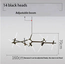 DecorBites™ LED Chandelier: Modern Gold Black Ceiling Pendant for Kitchen Dining Living Bedroom