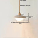 DecorBites™ Globe LED Pendant Light Yellow Travertine Stone White Glass Adjust Hang Lamp