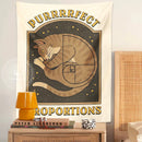 DecorBites™ Cute Cat Tapestry Wall Hanging for Purrfect Proportions & Boho Decor