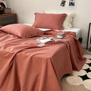 DecorBites™ Luxe Cotton Satin Stripe Bed Sheet Set with 2 Pillowcase