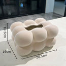 DecorBites™ Cloud Ceramic Tissue Box - White Porcelain Desk Decoration