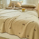 DecorBites™ Cozy Coral Fleece Blanket: Perfect for Dorm, Home, or Sofa