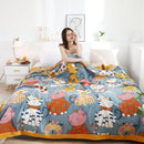 DecorBites™ Cartoon Boho Bedspread - 100% Soft Cotton Double-Sided Woven Blanket