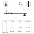 DecorBites™ Glass Chandelier Pendant Light for Dining Room Kitchen Fixtures