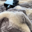 DecorBites™ Cozy Faux Fur Bedding Set: Gradient Rabbit Fur Plush Cover Sheet Pillowcases
