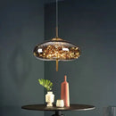DecorBites™ Glass Pendant Lights: Modern LED Ceiling Chandelier for Bedroom & Bathroom