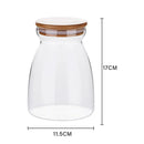 DecorBites™ Glass Airtight Canister with Wood Lid - Food Storage Solution for Kitchen