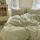 Pink floral double layer yarn bedspread set bedroom bedding