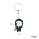 New Cartoon Anime Horror Killer Enamel Keychain Pendant Jack the Ripper Black Friday Keyring Cosplay Props Men Women Bag Jewelry