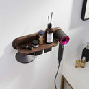 DecorBites™ Hair Dryer Holder: Wall Mount Beech Wood Rack for Dyson Supersonic Hair Dryer