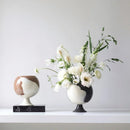DecorBites™ Irregular Grain Spherical Ceramic Vase for Home Decoration and Floral Arrangements