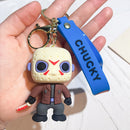 Hot Scary Movie Ghost Baby Keychains Halloween Dolls Horror Child's Chucky Pendants PVC Figures Toy Key Chain Gift