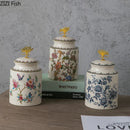 DecorBites™ Dragonfly Lid Storage Jar - Round Cosmetic Jewelry Box Candy Pot Aroma Can