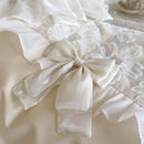 DecorBites™ French Lace Ruffles Flowers Bedding Set: Duvet Cover, Sheet Set, Pillowcases