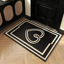 DecorBites™ Houndstooth Black Ivory Area Rug Decor Carpet Doormat Floor Mat