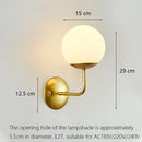 DecorBites™ Iron Wall Lamp with Glass Ball, Elegant Sconce Light for Home Stairs and Reading