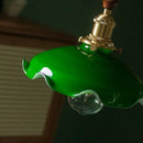 DecorBites™ Green Glass LED Pendant Lamp for Living & Dining Room Decor