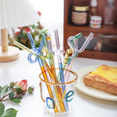 DecorBites™ Glass Flower Handle Stir Bar for Coffee Cocktails Mixology and Home Parties