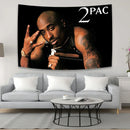 DecorBites™ 2Pac Tapestry Hip-Hop Style Wall Hanging for Home Décor and Dormitory