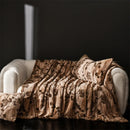 DecorBites™ Cosy Faux Rabbit Plush Blanket in Milk Velvet for Single Sofa Decoration & Napping