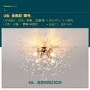DecorBites™ Golden Dandelion Crystal Chandelier: Warm Nordic LED Ceiling Lamp for Romantic Living Room.