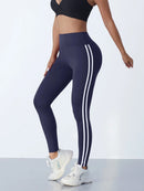 Yoga Leggings Women Striped Slim Sports Pants