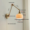 DecorBites™ Ceramic Copper LED Wall Lights with Pull Chain Switch - Nordic Modern Bedside Lamp