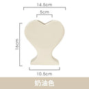 DecorBites™ Heart-shaped Pink Hearts Porcelain Vase - Handicraft Ornament & Home Decor