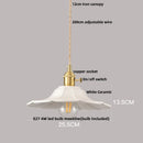 DecorBites™ Ceramic Wood Pendant Lamp LED Hanging Light Fixture for Modern Home Decor