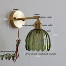 DecorBites™ Clear Glass LED Wall Lights Up Down Rotate Copper Nordic Sconce Fixtures