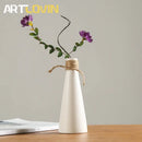DecorBites™ Japanese Style Ceramic Vases for Modern Home Decor and Artificial Flowers