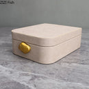 DecorBites™ Leather Jewelry Box: Stylish Dresser Table Decor & Storage Jar