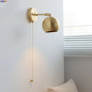 DecorBites™ Copper Wall Light with Pull Chain Switch, Modern Nordic Design