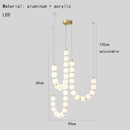 DecorBites™ Acrylic LED Chandelier: Modern Living Room Pendant Lamp