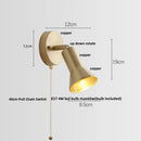 DecorBites™ Copper Wall Light with Pull Chain Switch, Modern Nordic Design