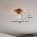 DecorBites™ Glass Wood LED Ceiling Light Modern Ceiling Lamp