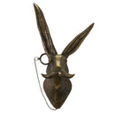Bronzed Resin Animal Head Sculpture with Glasses Bear Statue Wall Decor  3D Animal Home Halloween Decor