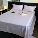 DecorBites™ Luxe Cotton Satin Stripe Bed Sheet Set with 2 Pillowcase