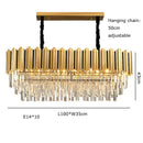 DecorBites™ Gold Crystal LED Chandelier: Modern Luxe Lighting Fixture for Home Decor
