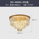 DecorBites™ Crystal Gold Black LED Chandelier: Modern Multi-Storey Pendant Lamp Lighting