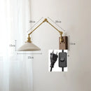 DecorBites™ Copper Wall Lamp with Pull Chain Switch, Nordic Design, LED Bulb, Ceramic Lampshade